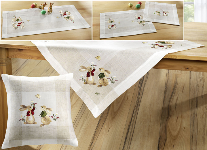 Tischdecken - Tisch- und Raumdekoration aus Polyester, in Größe 102 (Läufer, 40/ 85 cm) bis 404 (Kissenbezug, 40/ 40 cm), in Farbe SEKT-BUNT Ansicht 1