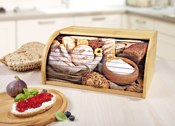 - Brotkasten aus edlem Bambusholz, in Farbe BRAUN