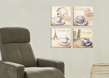Bilder-Set, 4-teilig, des Künstlers S. A.