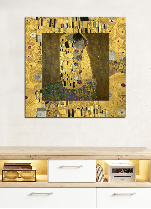 Klassisch - Bild Der Kuss des Künstlers Gustav Klimt, in Farbe GOLD, in Ausführung Bild klein Ansicht 1