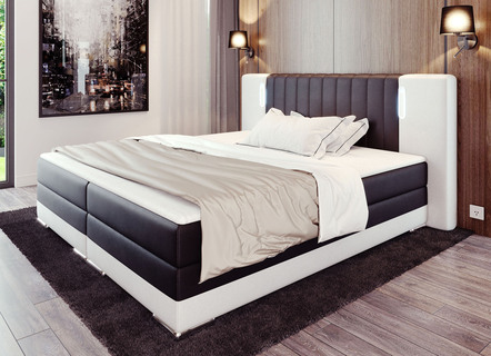 Boxspringbett mit Touch-LED und Topper