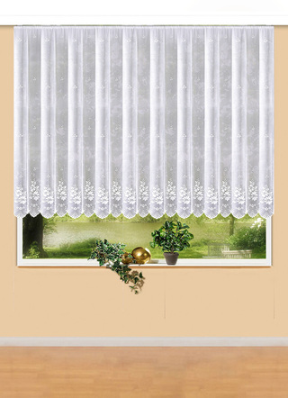 Floraler Blumenfenster-Vorhang mit Universalschienenband