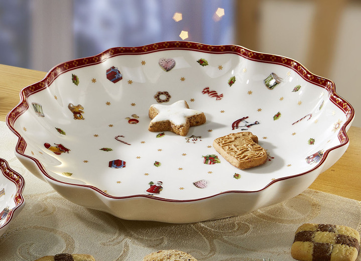 - Schalen von Villeroy & Boch aus hochwertigem Porzellan, in Farbe WEISS-ROT, in Ausführung Schale groß Ansicht 1