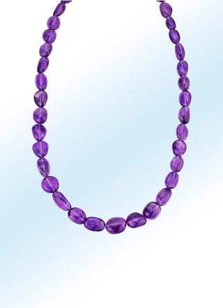 Zeitlose Halskette mit echt Amethyst