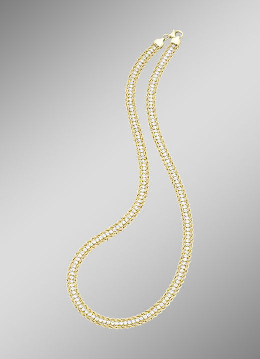 Halsketten - In Bicolor: Garnitur mit synth. Zirkonia, in Farbe , in Ausführung Halskette Ansicht 1
