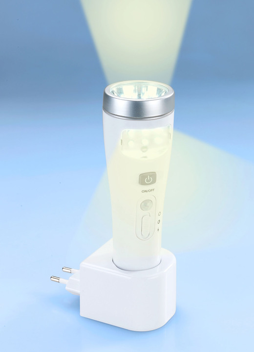 Praktische Hilfsmittel - LED-Nachtlicht und Handlampe, 2-in-1 Lampe, in Farbe WEISS Ansicht 1