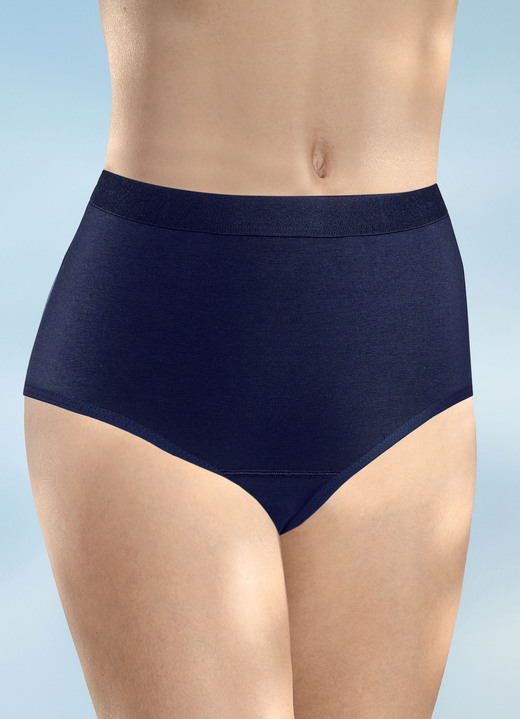 Inkontinenz - Damen Inkontinenz Taillen-Slip Midi von Con-ta, in Größe 036 bis 046, in Farbe MARINE, in Ausführung 1 Lage Frottee, einzeln Ansicht 1