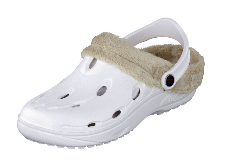 Hausschuhe - Dux Winter Clog: Ihr Lieblingsschuh bei kalten Füssen, in Größe 3XL bis XXL, in Farbe WEISS Ansicht 1