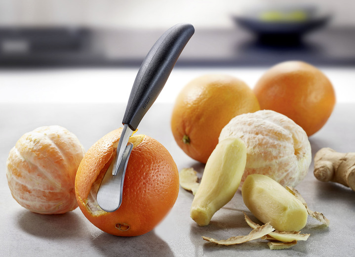 - Ingwer- und Orangenschäler, in Farbe SCHWARZ-SILBER