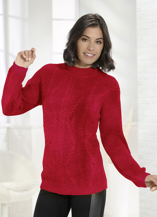 Pullover mit Zopfdessin