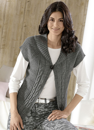 Strickgilet mit Strukturen