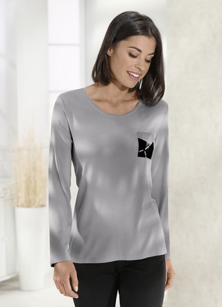 Ansprechendes Shirt mit Applikation in 2 Farben