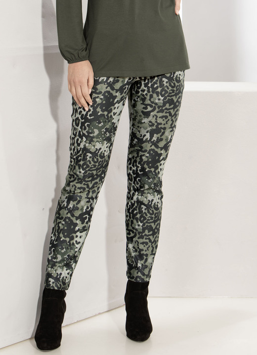 Hosen in Schlupfform - Hose, in Größe 018 bis 052, in Farbe KHAKI-SCHWARZ Ansicht 1