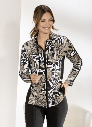 Shirtjacke mit durchgehendem Reissverschluss