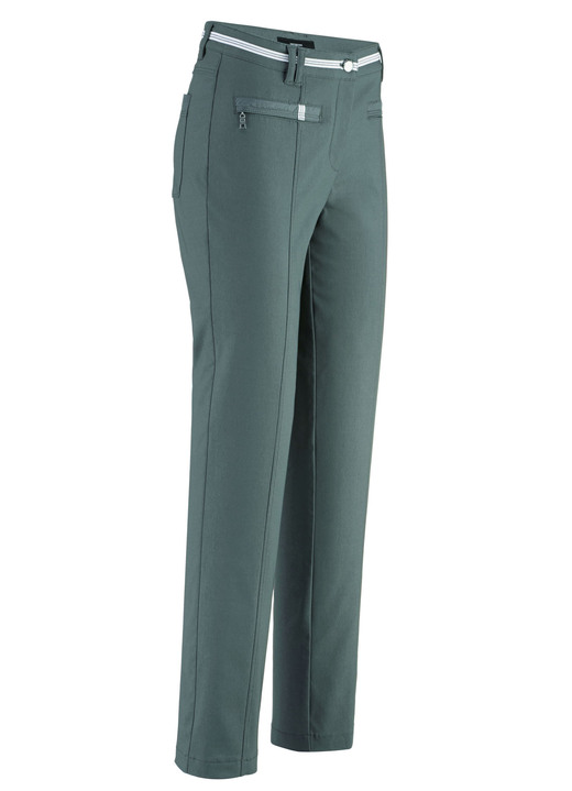Hosen mit Knopf- und Reissverschluss - Hose mit sportivem Chic, in Größe 018 bis 052, in Farbe SALBEI Ansicht 1