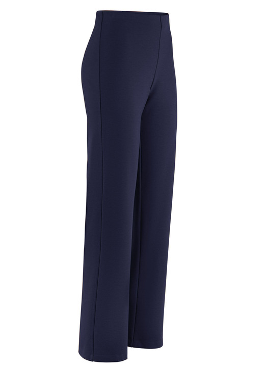 Hosen in Schlupfform - Jerseyhose mit ausgestellter Fußweite Hosen in Schlupfform - Jerseyhose mit ausgestellter Fußweite, in Größe 018 bis 092, in Farbe MARINE