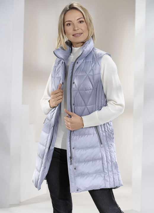 - Gilet in 2 Farben, in Größe 018 bis 052, in Farbe BLEU Ansicht 1