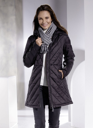 Funktions-Longjacke mit 2-Wege-Reissverschluss