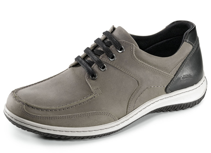 - Schnürschuhe mit Kontrast-Besätzen, in Größe 040 bis 046, in Farbe TAUPE-SCHWARZ Ansicht 1