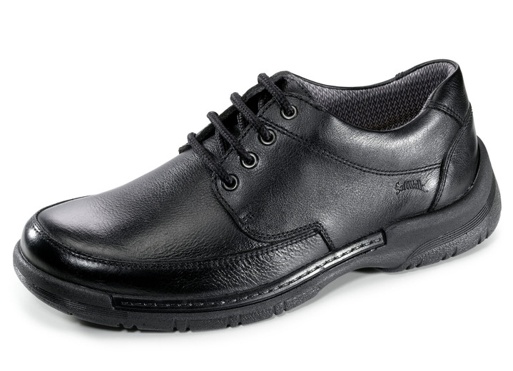 Slipper & Schnürschuhe - Wetterfester Schnürschuh mit Wechselfussbett, in Größe 039 bis 046, in Farbe SCHWARZ Ansicht 1