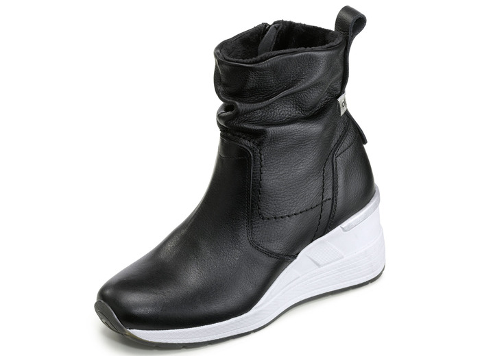 Schuhe - Stiefelette aus weichem Nappaleder, in Größe 036 bis 042, in Farbe SCHWARZ Ansicht 1