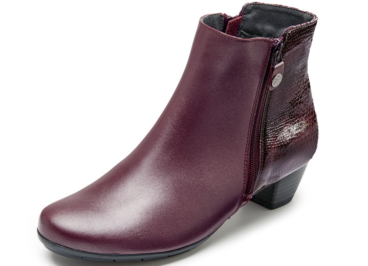 Stiefel & Stiefeletten - ELENA EDEN, elegante Damen-Stiefeletten, Weite G, mit herausnehmbarem Fussbett, in Größe 036 bis 042, in Farbe BURGUND Ansicht 1