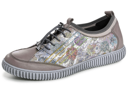 Gemini Sneaker aus teilweise floral bedrucktem Rindleder