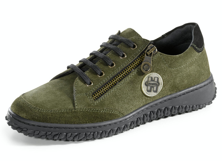 Slipper & Schnürschuhe - Schnürschuh im modischen Design, in Größe 036 bis 042, in Farbe KHAKI-SCHWARZ Ansicht 1