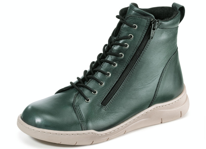 - Gemini Stiefelette mit zwei Reissverschlüsse, in Größe 036 bis 042, in Farbe PETROL Ansicht 1