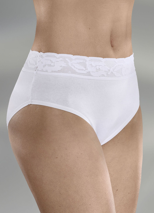 Slips - Laurina Viererpack Slips, in Größe 038 bis 048, in Farbe WEISS Ansicht 1