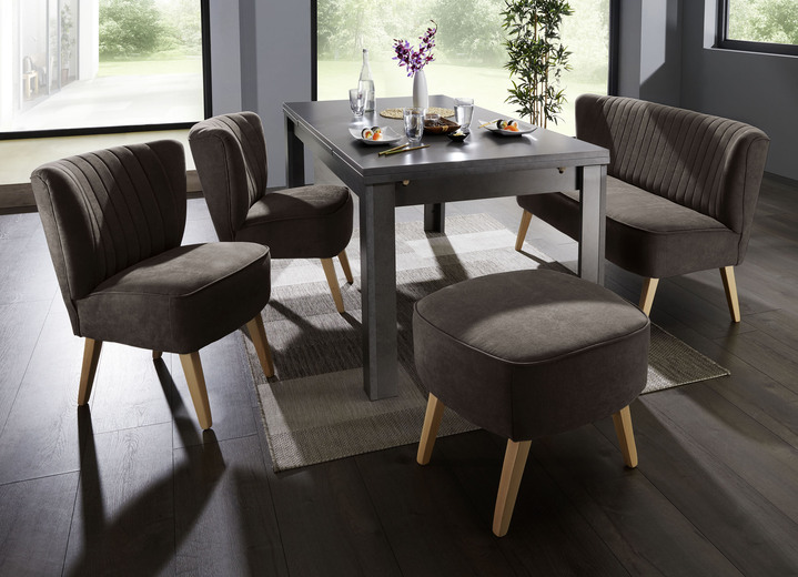 Stühle & Sitzbänke - Moderne Esszimmermöbel mit Holzfüssen in Buche, in Farbe DUNKELBRAUN, in Ausführung Sessel Ansicht 1