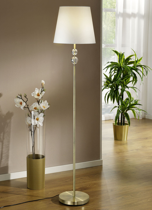 Stehlampe - Stilvolle Stehlampe aus altmessingfarbenem Metall, in Farbe ALTMESSING