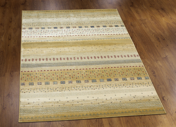 - Brücken und Teppiche mit samtigem Flor, in Größe 100 (Brücke, 50x 80 cm) bis 288 (Teppich, 240x340 cm), in Farbe BEIGE, in Ausführung Dessin 2 Ansicht 1