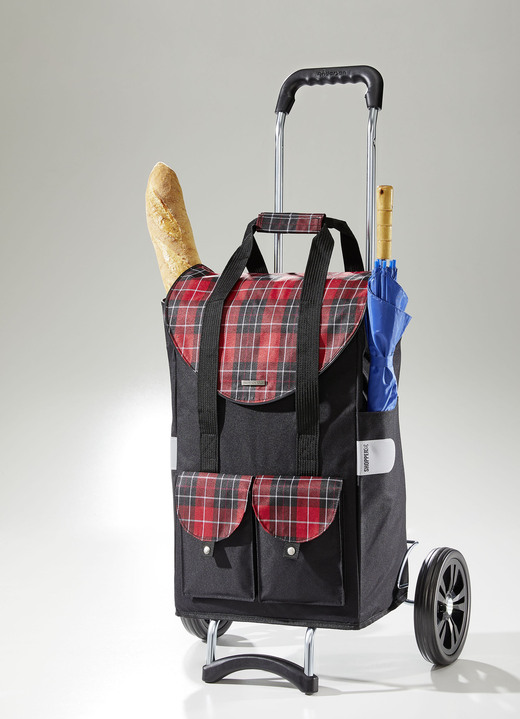 Einkaufstrolleys - Profi-Einkaufsroller mit extragrossen Rädern, in Farbe SCHWARZ, in Ausführung Einkaufsroller mit Thermofach Ansicht 1