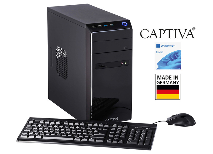 Computer & Elektronik - Captiva R72-556 Einsteiger-PC-Rechner-Set, in Farbe SCHWARZ Ansicht 1