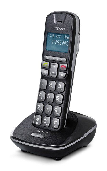 Festnetz-Telefone - Emporia TH-21 Grosstasten-Telefon mit extra grossen Tasten, in Farbe SCHWARZ, in Ausführung Großtasten-Telefon Ansicht 1