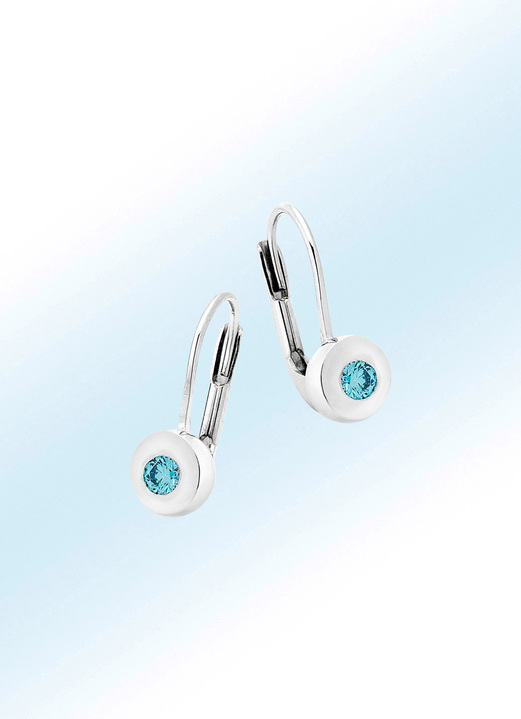 - Feine Ohrringe mit Brillanten, in Farbe BLAU Ansicht 1