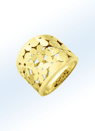 Durchbrochener Damenring im Blumen-Design