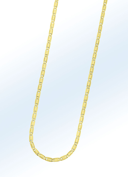 Halsketten - Massive Plättchenkette, diamantiert, in Farbe  Ansicht 1