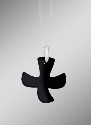 Mattierter Tauben-Kreuz-Anhänger