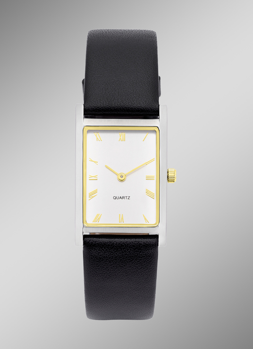 Schmuck & Uhren - Quartz-Damenuhr der Marke Para mit Lederband, in Farbe , in Ausführung Gehäuse bicolor Ansicht 1