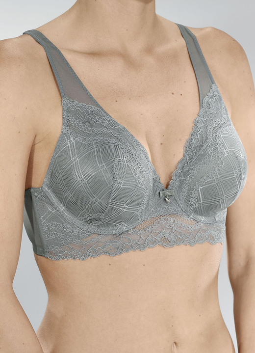 Sassa - Sassa Bügel-BH mit Elastikspitze im Vorderteil , in Größe 075 bis 095, in Cup B, in Farbe KHAKI