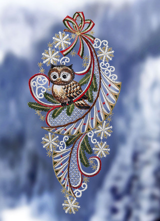 Fensterbild mit winterlichem Motiv