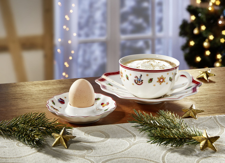 - Weihnachtliche Dekor «Toy‘s Delight» von «Villeroy & Boch», in Farbe WEISS-ROT, in Ausführung Tasse mit Unterteller