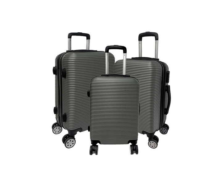 Reisekoffer - Koffer-Set mit 4 Leichtlauf-Doppelrollen, in Farbe ANTHRAZIT Ansicht 1