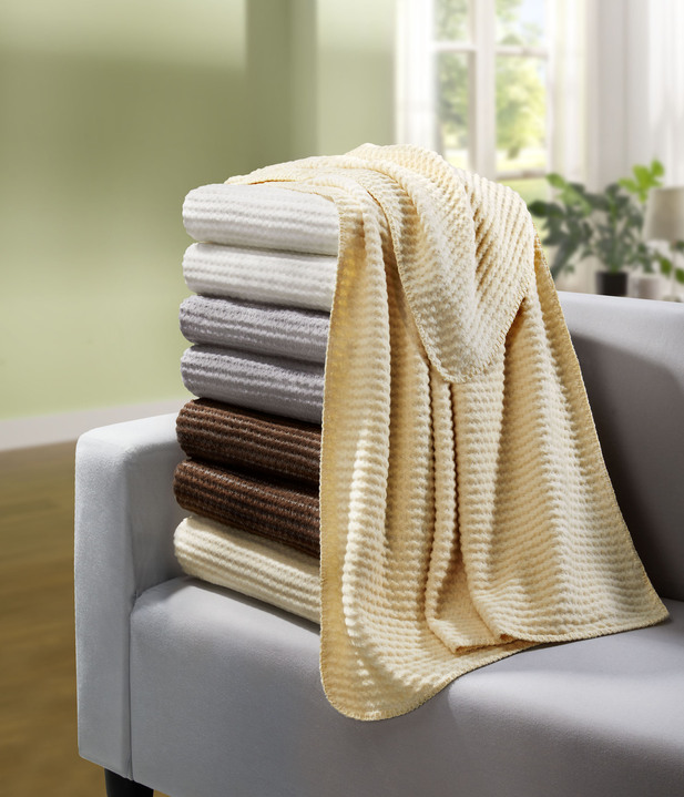 Decken - Kuschelige Wohndecke, in Farbe CREME