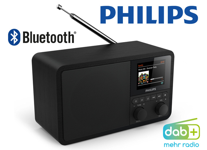 Musikanlagen - Philips TAPR802/12 Internet-Radio für noch mehr Unterhaltung, in Farbe SCHWARZ Ansicht 1
