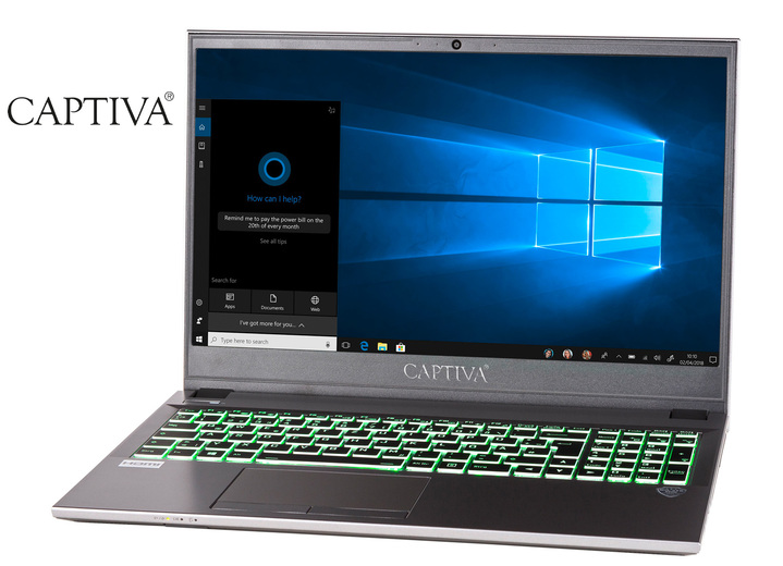 - Captiva I66-729 Notebook mit 15,6’’ (39,62 cm) grossem Full-HD-Display, in Farbe ANTHRAZIT Ansicht 1