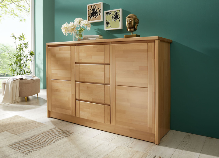 - Sideboard aus Massivholz mit Softclose, in Farbe KERNBUCHE