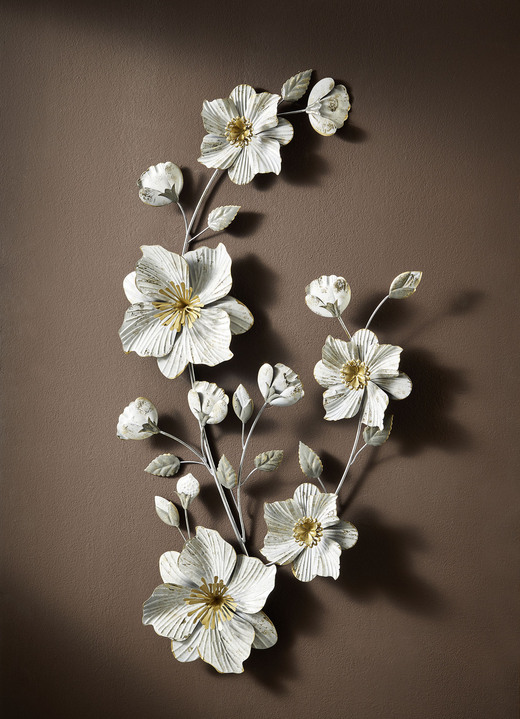 Metall-Wandbilder - Romantische Wanddekoration, in Farbe GRAU-CREME